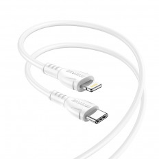 Кабель Type-C-Lightning, 1.0м, для зарядки и передачи данных, белый, (BX51)
