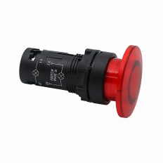 Кнопка грибовидная красная с подсветкой , O40 мм , 1NC , 220V AC , IP54 , пластик, MTB7-EW44626 MEYERTEC