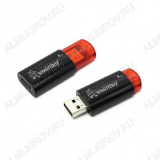Карта Flash USB 4 Gb (CLICK Black) SMART BUY с колпачком; USB 2.0