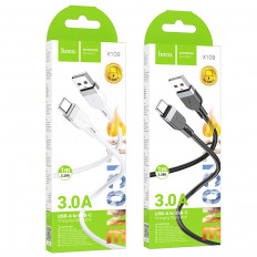 Кабель USB-Type-C, 1.0м, для зарядки и передачи данных, белый, X109 Energy