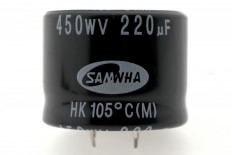 Конденсатор электролитический 220mkF 450V 3525 +105°C SAMWHA