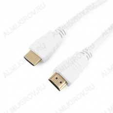 Шнур HDMI шт/HDMI шт 1.8м (ver 1.4) белый (CC-HDMI4-W-6) CABLEXPERT Plastic-Gold