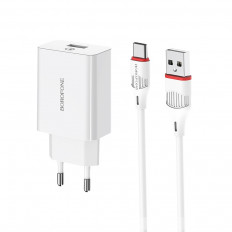 Сетевое зарядное устройство с выходом Type-C, PD20W, BA21A Pro Long journey,белый, аб. Type-C- Type-C