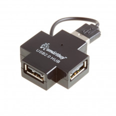 Разветвитель USB на 4 USB-порта SBHA-6900-K черный SMART BUY USB 2.0
