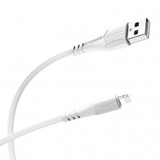 Кабель USB-Lightning, 1.0м, для зарядки и передачи данных, белый, (BX37) BOROFONE 2.4A, ПВХ (PVC), ...