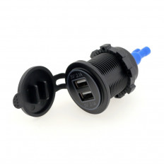 Адаптер DC/DC 12V/5V 4,2А CH13 (A5073) 2USB-разъема MRM-POWER Uвх.12-24В; Uвых 5В; 4.2А; цвета подсветки в ассортименте