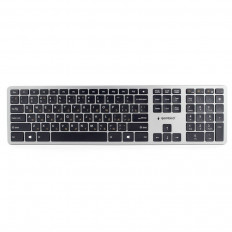 Клавиатура беспроводная KBW-3 Silver/Black GEMBIRD б/пр, клавиатура: питание ААА*2шт, размеры: 436*119*20мм