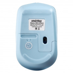 Мышь беспроводная ONE SBM-202AG-B голубая Smartbuy беспроводная; 1200dpi; 3 кнопоки + колесо-кнопка; питание AA*1 шт.