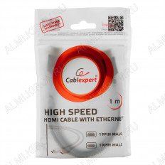 Шнур HDMI шт/HDMI шт 1.8м (ver 1.4) белый (CC-HDMI4-W-6) CABLEXPERT Plastic-Gold