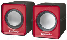 Компьютерные колонки SPK 22 2.0 красные DEFENDER 2x2.5W; разъем 3,5; питание от USB; Размеры (ш x в x г) 55x72x62 мм