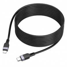 Кабель Type-C-Lightning, 2.0м, X109 Energy, для зарядки и передачи данных, черный,