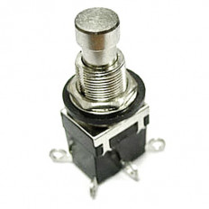 Кнопка PBS-24-212 ON-(ON) без фиксациии метал. d=12.2mm; 2A/250VAC; 6pin; для педалей