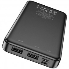 Аккумулятор внешний 10000mAh J91 Tacker, черный HOCO вход: microUSB/Type-C; выход: Type/USB; ток 2A