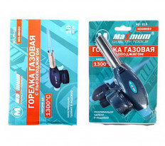 Газовая горелка с пьезоподжигом 915 (MX08403) Maximum Quality Tools тип баллона цанговый TB-220, диаметр сопла 18 мм