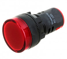 Лампа индикаторная 220V 22mm красный AD16-22DS