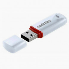 Карта Flash USB 32 Gb (Crown White) SMART BUY с колпачком; USB 2.0