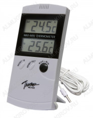 Термометр цифровой TM977 Измерение наружной и внутренней температуры, 2 дисплея, память MAX-MIN;