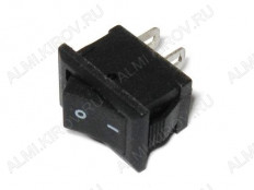 Сетевой выключатель RWB-101 ON-OFF черный с фиксацией 13,0*8,0mm; 3A/250V; 2 pin