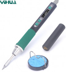 Паяльник с регулятором температуры YH-928D-IV (20VDC; 60W) YIHUA 90-450°С; подставка для паяльника + очиститель жала в комплекте; питание USB-C 20VDC (не в комплекте)