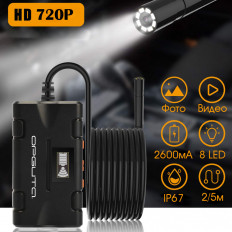 Эндоскоп OT-SME15 с Wi-Fi камерой (Длина зонда 2м) ОРБИТА для ОС Андроид и PC.; разрешение видео/фото 1280х720; увеличение; угол обзора камеры 70гр.; LED подсветка