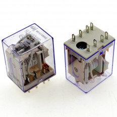 Реле HLS-4453(18F)-DC12V-2C Тип 17 12VDC 2C(DPDT) 5A He Li Shun 27.5*21.5*35mm
