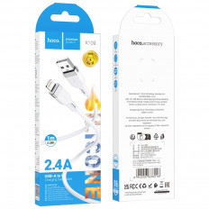 Кабель USB-Lightning, 1.0м, для зарядки и передачи данных, белый, X109 Energy