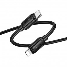 Кабель Type-C-Lightning, 1.0м, X115 Surpass, для зарядки и передачи данных, черный, 
PD27W