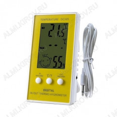 Термометр цифровой DC105 Измерение наружной и внутренней температуры, внутренней влажности;