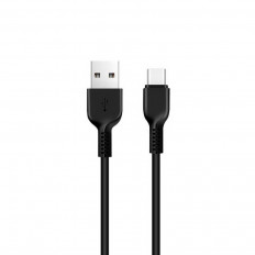 Кабель USB-Type-C, 1.0м, для зарядки и передачи данных, чёрный, (X20) HOCO 3.0A, ПВХ (PVC), ...