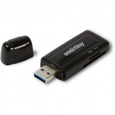 Card Reader SBR-705-K черный Smartbuy USB3.0; поддержка SDHC, microSD, microSDHC