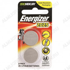 Элемент питания CR2025 ENERGIZER 3В;литиевые;блистер 1/10 (цена за 1 эл. питания)