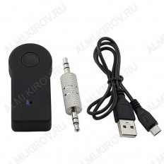 Bluetooth-Aux аудио ресивер WKS-101 c микрофоном ОРБИТА Питание USB 5В 0,5А