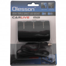 Разветвитель прикуривателя 3 в 1 (1521)