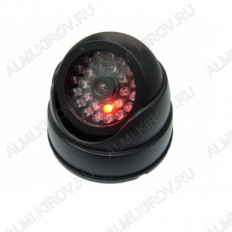 Муляж видеокамеры OT-VNP13_(AB-BX-18Y); купольный, черный, ОРБИТА Питание: 2*AA; красный мигающий светодиод