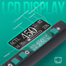 Паяльник с регулятором температуры YH-928D-IV (20VDC; 60W) YIHUA 90-450°С; подставка для паяльника + очиститель жала в комплекте; питание USB-C 20VDC (не в комплекте)
