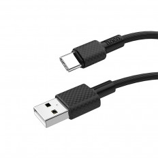 Кабель USB-Type-C, 1.0м, для зарядки и передачи данных, чёрный, (X29) HOCO 2.0A, ТПЭ (TPE), ...
