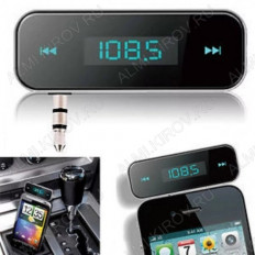 Bluetooth-Aux/FM-модулятор аудио с аккумулятором и микрофоном