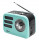 Радиоприемник RPR-033 AZURE RITMIX УКВ 88,0-108.0МГц; Bluetooth; USB, AUX; Питание от аккумулятора 18650(в комплекте. Зарядка через шнур USB