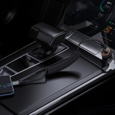 Кабель USB-Type-C, 1.0м, для зарядки и передачи данных, черный X121 Nuevo, пружинный