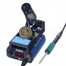 Паяльная станция ELEMENT-T12 (75W) ELEMENT (гарантия 12 месяцев) Паяльник, цифровой индикатор температуры.