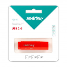 Card Reader SBR-715-R красный Smartbuy USB2.0; поддержка SD, microSD,microSDHC, microSDXC