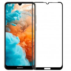 Защитное стекло Huawei Y7 2019, черное Premium No name