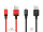 Кабель USB-Lightning, 1.0м, для зарядки и передачи данных, красный и черный, (X14)