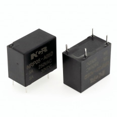 Реле HF32F/005-SH(NRP05-1A-5VDC-0.45W) Тип 05 5VDC 1A(SPNO) 5A NCR 18.4*10.2*15.3mm