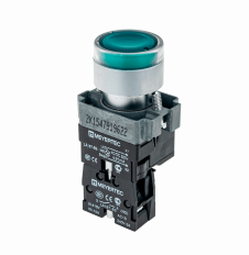 Кнопка с подсветкой, зеленая, 220V AC/DC, 1NO, MTB2-BW3363 MEYERTEC