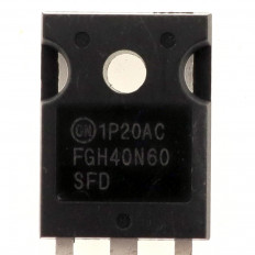 Транзистор FGH40N60SFD TO-247 FAIRCHILD MOS-N-IGBT+DI;Field Stop IGBT;600V,80A/120A,2.3V,25ns/115ns,290W,; Индукционный нагрев,ИБП,импульсные ИП,PFC