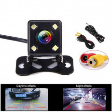 Видеокамера заднего вида TS-CAV20 автомобильная TDS LED подсветка; цветная, PAL, разрешение 600 линий, угол обзора 120°, питание 12В, видеовыход RCA