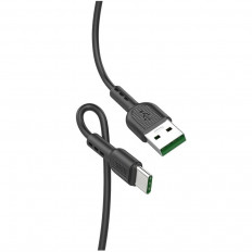 Кабель USB-Type-C, 1.0м, для зарядки и передачи данных, чёрный, X33 Surge HOCO 5.0A, ПВХ (PVC), поддержка Huawei FCP (9V2A 18W), SCP (4.5V5A 22W), SuperCharge 10V/4A 40W, быстрой зарядки OPPO