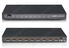 HDMI-Разветвитель 1/8 (AC-CS-009) ALENCOM 1 HDMI-вход, 8 HDMI-выходов