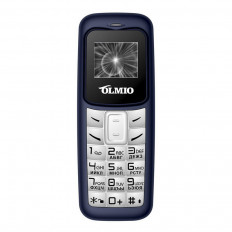 Мобильный телефон Olmio A02 (синий-белый) OLMIO 0.66", 280mAh, без камеры, миниатюрный: 68*28*12.6 мм